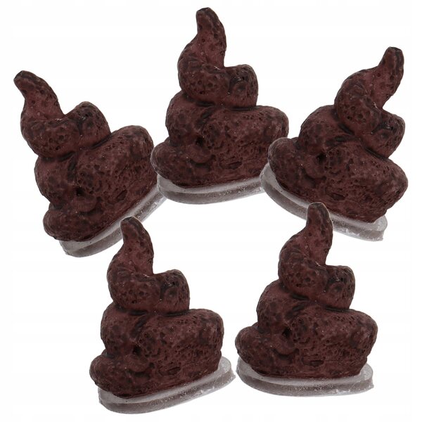 Set 5 Miniature Figurine Simulazione Feci in Resina Decorazione Divertente