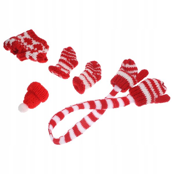 Set Invernale di Vestiti per Bambole con Cappello, Guanti e Calzini