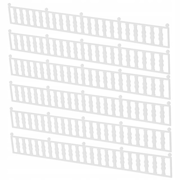 Mini recinzione bianca in ABS, set da 6 pezzi per decorazioni e progetti creativi
