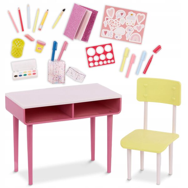 Our Generation Biurko mit Imagination Station Chair und Zubehörset für Kinder