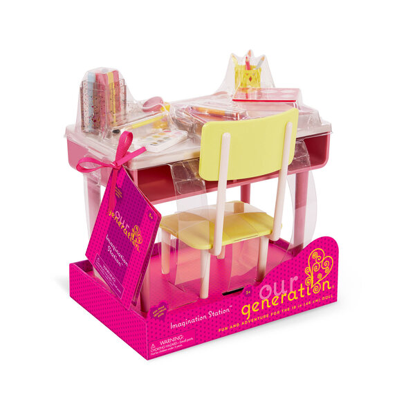 Our Generation Biurko mit Imagination Station Chair und Zubehörset für Kinder