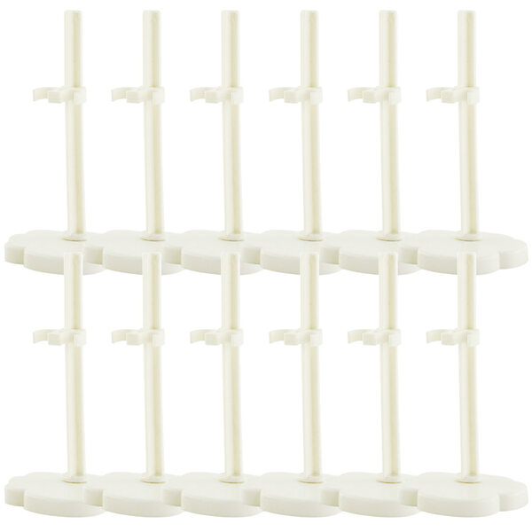 Support pour poupées et figurines en plastique blanc - Ensemble de 12 pièces résistantes