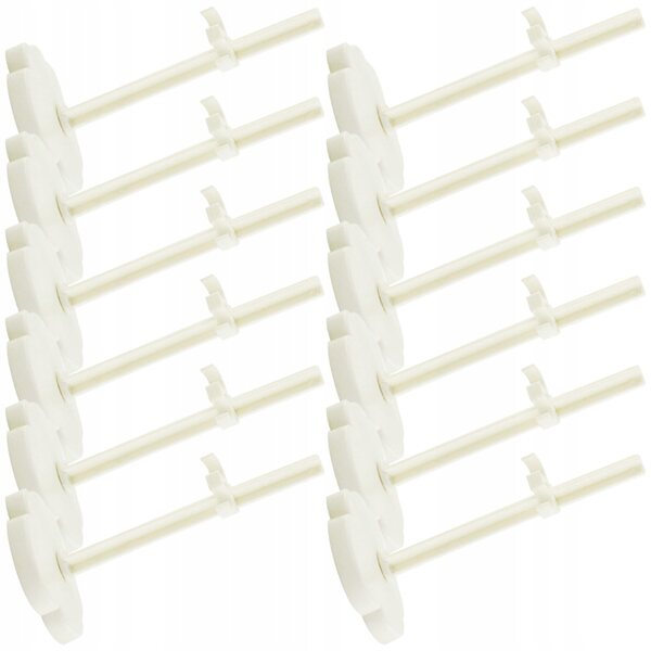 Supporto per Bambole e Figure in Plastica Bianca - Set da 12 Pezzi Resistenti