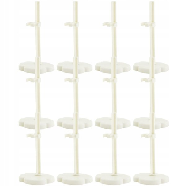 Supporto per Bambole e Figure in Plastica Bianca - Set da 12 Pezzi Resistenti