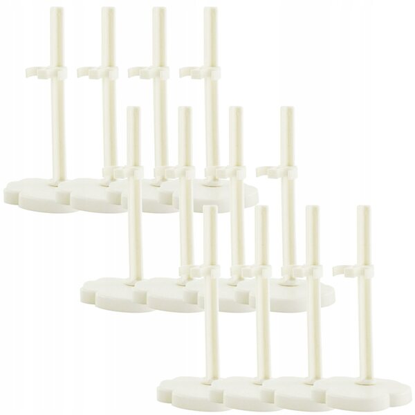 Supporto per Bambole e Figure in Plastica Bianca - Set da 12 Pezzi Resistenti