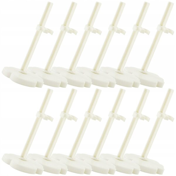 Supporto per Bambole e Figure in Plastica Bianca - Set da 12 Pezzi Resistenti