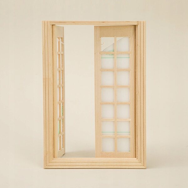 1:12 Fensterminiatur aus Holz für Puppenhaus, Basteldekoration