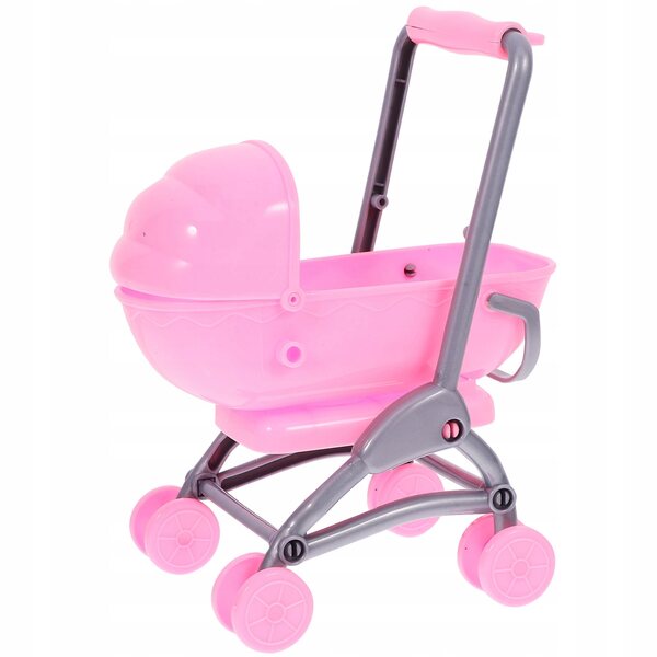 Gioco Wòzeczek per Bambole Rosa in ABS, Accessorio Realistico per Casette di Bambole