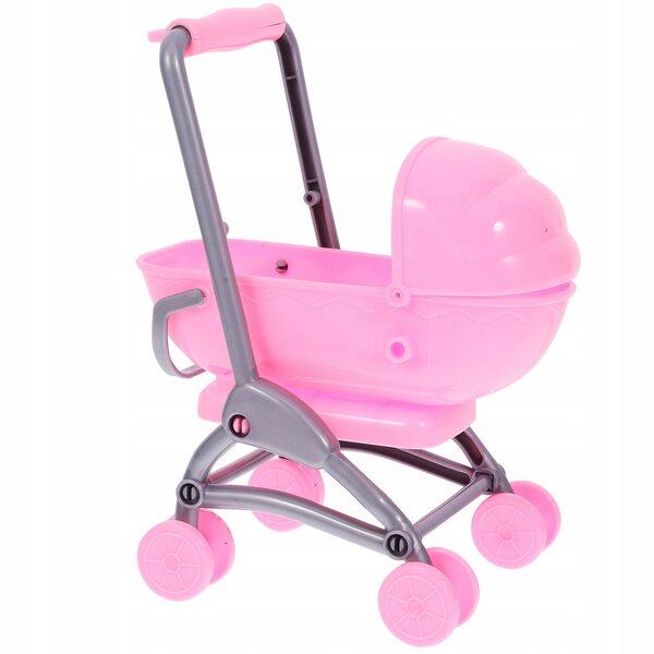 Gioco Wòzeczek per Bambole Rosa in ABS, Accessorio Realistico per Casette di Bambole