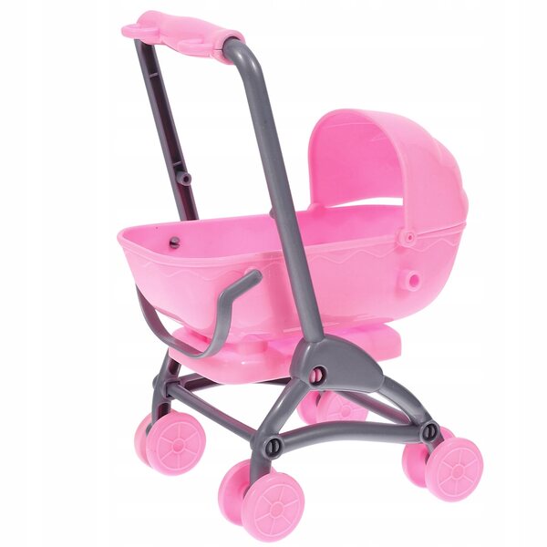 Gioco Wòzeczek per Bambole Rosa in ABS, Accessorio Realistico per Casette di Bambole