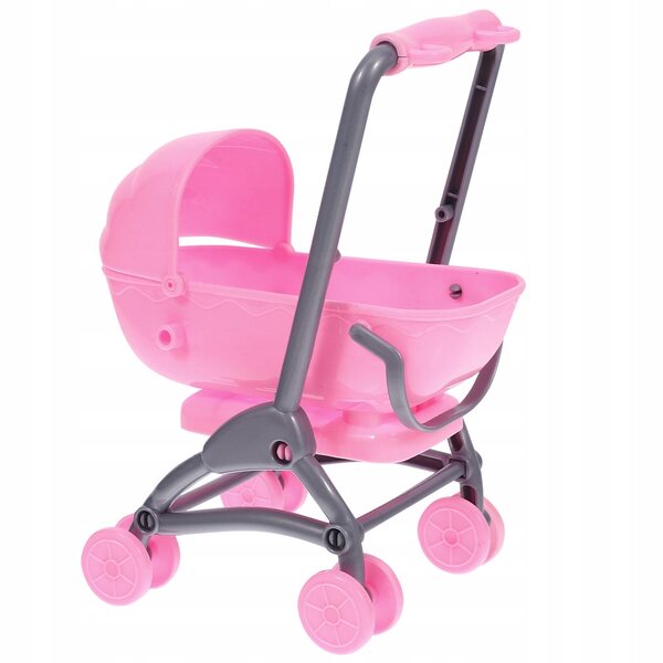 Gioco Wòzeczek per Bambole Rosa in ABS, Accessorio Realistico per Casette di Bambole