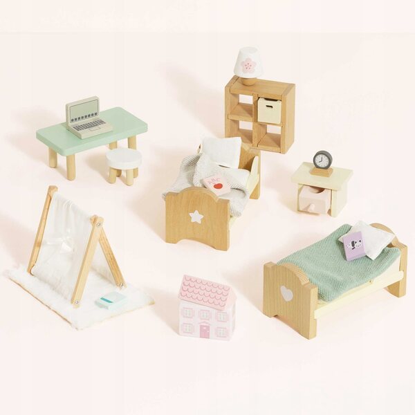 Set mit 115 Holzmöbeln für das Le Toy Van Puppenhaus – realistisch und sicher