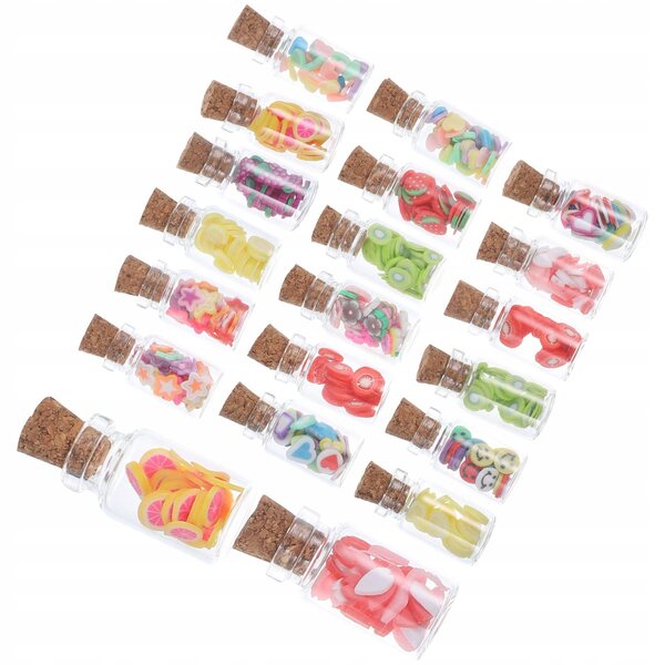 Set 20 mini barattoli decorativi in miniatura per casa delle bambole e foto