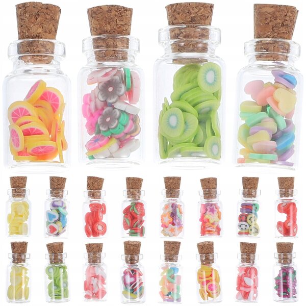 Set 20 mini barattoli decorativi in miniatura per casa delle bambole e foto