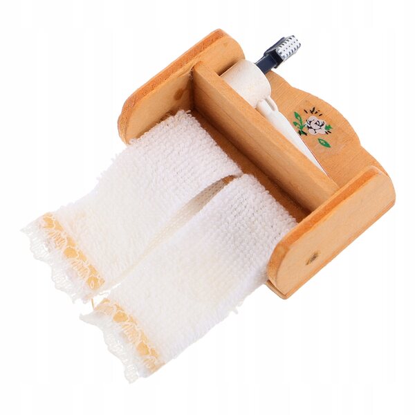 Badezimmerminiatur aus Holz für Puppenhaus – realistisches Accessoire im Maßstab 1:12