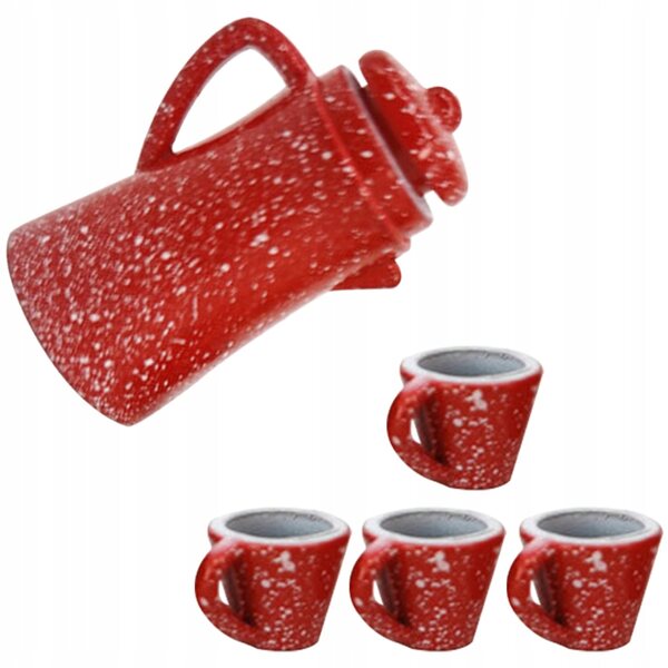 Set Miniature per Tè con Mini Tazza e Bollitore in Lega Leggera e Sicura