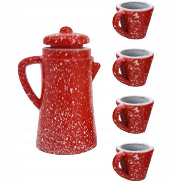 Set Miniature per Tè con Mini Tazza e Bollitore in Lega Leggera e Sicura