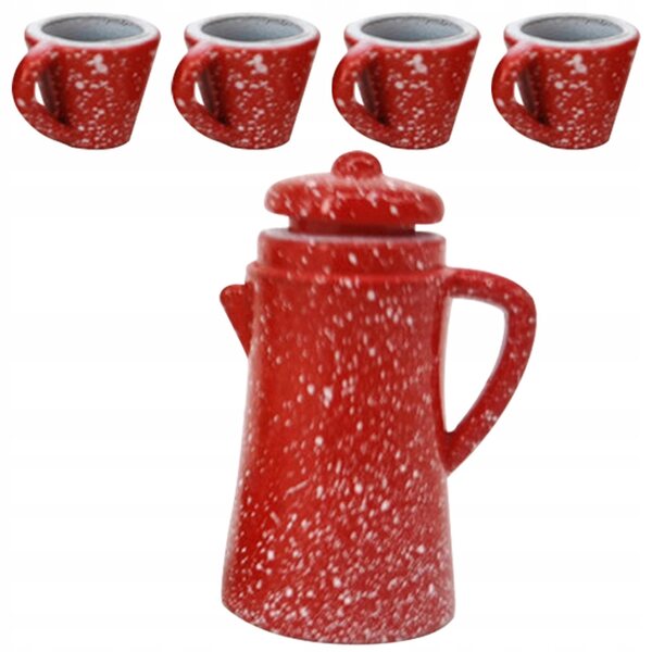 Set Miniature per Tè con Mini Tazza e Bollitore in Lega Leggera e Sicura