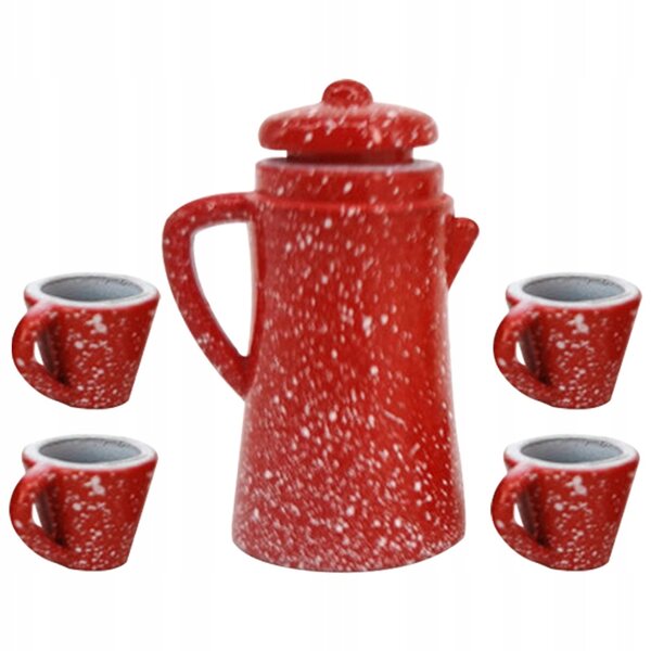 Set Miniature per Tè con Mini Tazza e Bollitore in Lega Leggera e Sicura