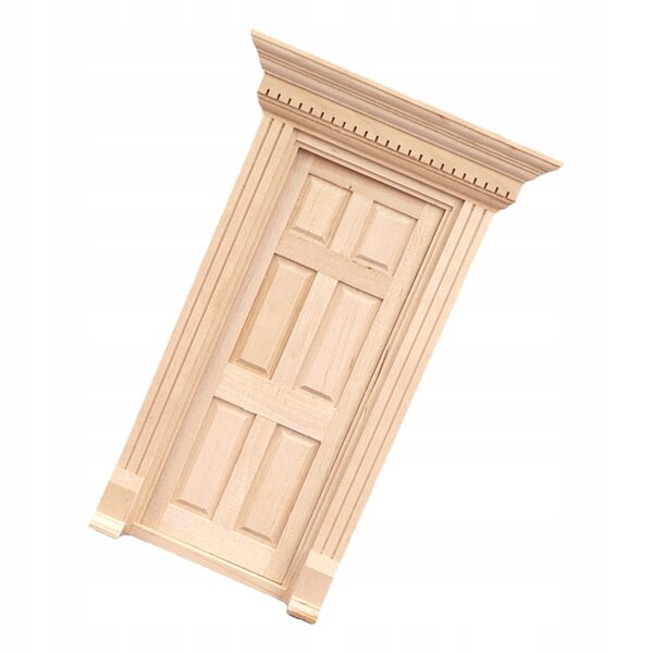 Decorazione in legno miniatura per porte di casette, design elegante e durevole