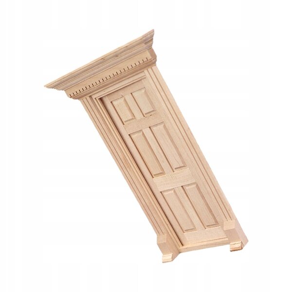 Decorazione in legno miniatura per porte di casette, design elegante e durevole
