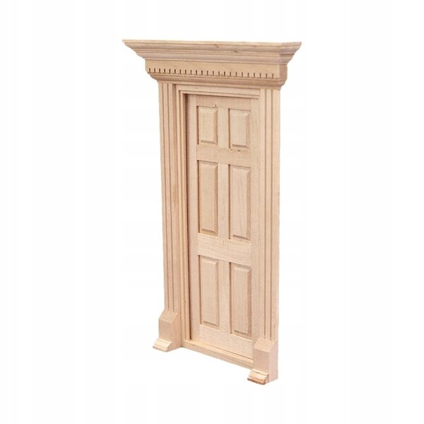 Decorazione in legno miniatura per porte di casette, design elegante e durevole