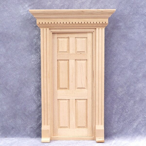 Decorazione in legno miniatura per porte di casette, design elegante e durevole