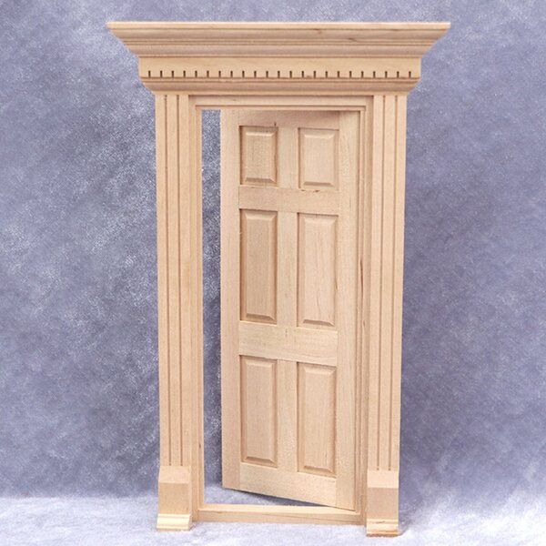 Decorazione in legno miniatura per porte di casette, design elegante e durevole