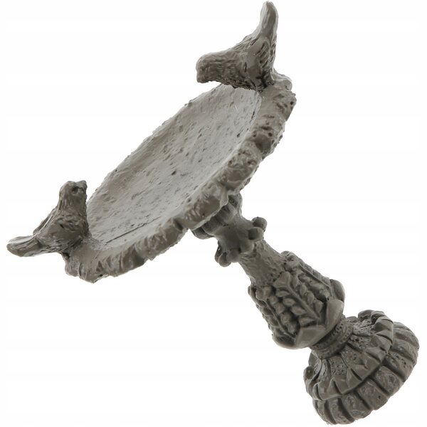 Mini Basen per Uccelli in Resina Khaki Decorazione Elegante Casa e Giardino