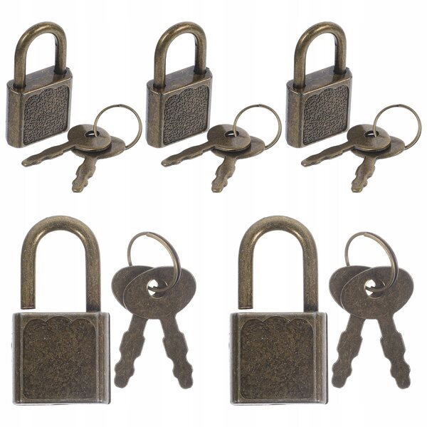Lot de 5 petits cadenas avec clés pour coffres et coffres aux trésors de pirates