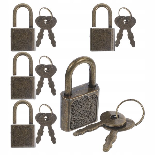 Lot de 5 petits cadenas avec clés pour coffres et coffres aux trésors de pirates