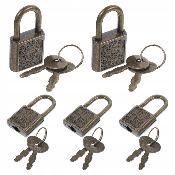 Lot de 5 petits cadenas avec clés pour coffres et coffres aux trésors de pirates