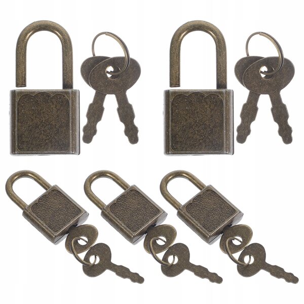 Lot de 5 petits cadenas avec clés pour coffres et coffres aux trésors de pirates