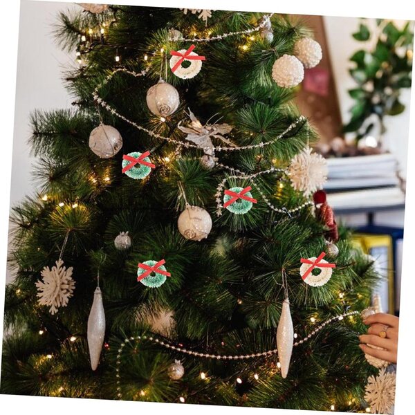 Ghirlande Natalizie Miniature 15pz Garneck in Sisal Colorate per Decorazioni Festive