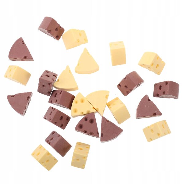 24 Stück Herz- und Käse-Harzanhänger zum Basteln und Dekorieren