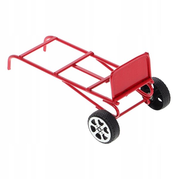 Mini camioncino a spinta in metallo rosso per diorami e modellismo
