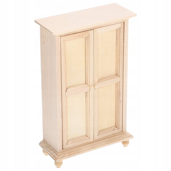 Mini armadietto in legno khaki per casa delle bambole, decorazione miniatura