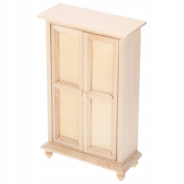 Mini armadietto in legno khaki per casa delle bambole, decorazione miniatura