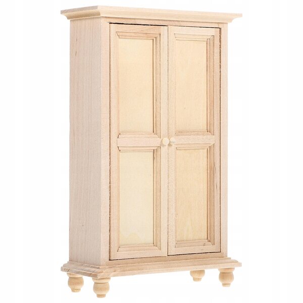 Mini armadietto in legno khaki per casa delle bambole, decorazione miniatura