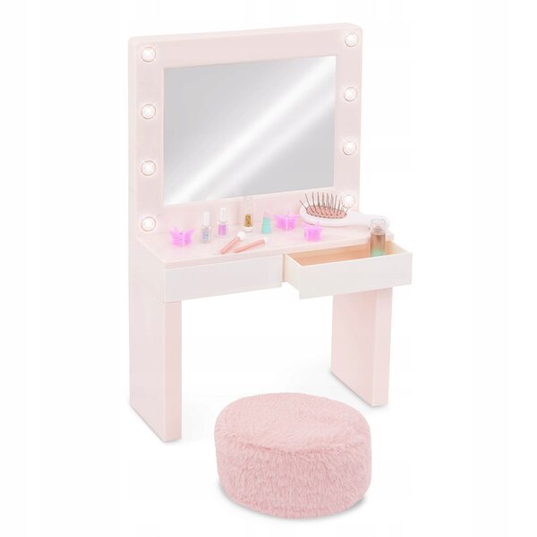 Our Generation Toaletka Glam & Glow mit Zubehör für Kinder ab 3 Jahren