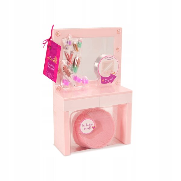 Our Generation Toaletka Glam & Glow mit Zubehör für Kinder ab 3 Jahren