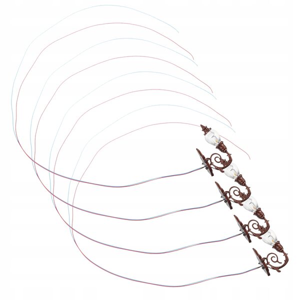 Set 4 Lampade da Parete Miniature per Case delle Bambole con Luce Calda