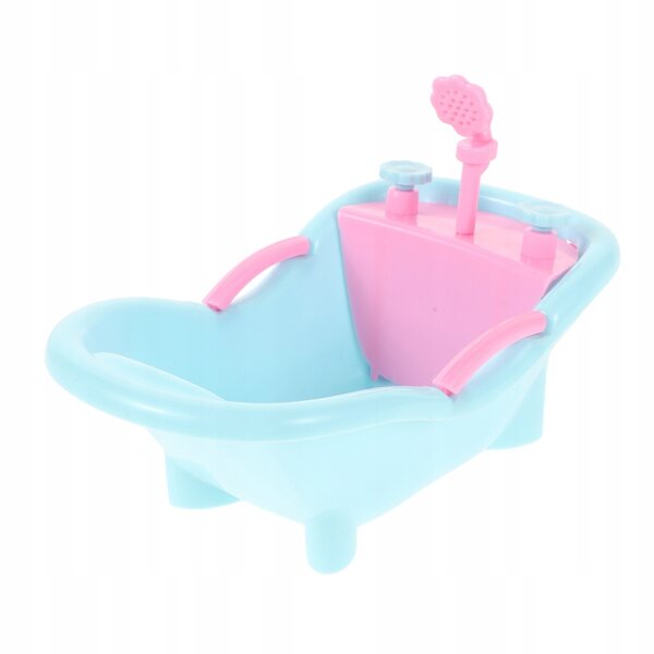 Mini vasca da bagno in plastica per case delle bambole con design realistico