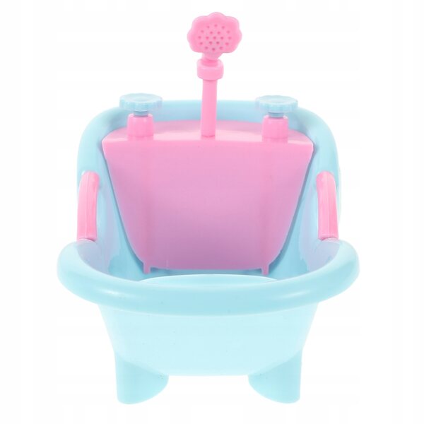 Mini vasca da bagno in plastica per case delle bambole con design realistico