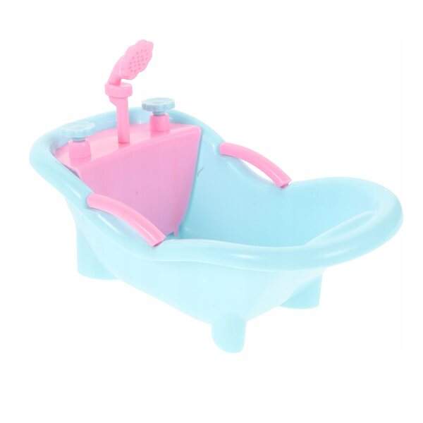 Mini vasca da bagno in plastica per case delle bambole con design realistico
