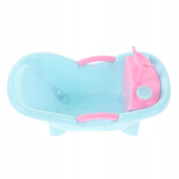 Mini vasca da bagno in plastica per case delle bambole con design realistico