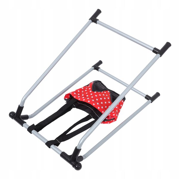 Altalena per bambole in plastica rossa stabile e realistica 48x28x21 cm