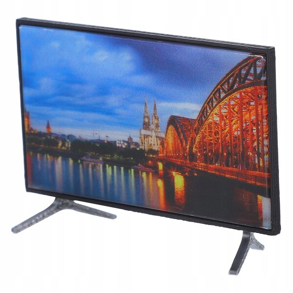 Mini TV per casa delle bambole con schermo LCD realistico in PLA resistente