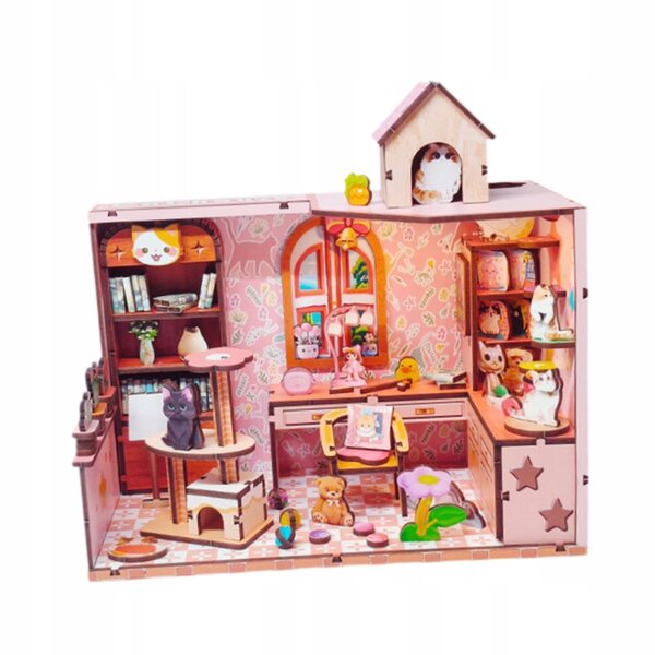 Kit DIY Casa delle Bambole 3D con Mobili in Legno - Puzzle Miniatura Handmade