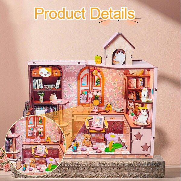 Kit DIY Casa delle Bambole 3D con Mobili in Legno - Puzzle Miniatura Handmade